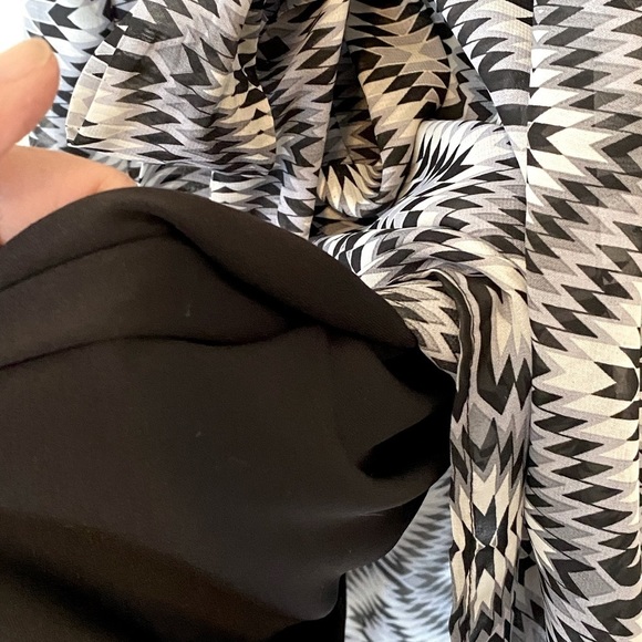 BEBOP spaghetti strap grey black chiffon dress med - Picture 4 of 9